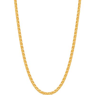 明牌珠宝足金素链男女款