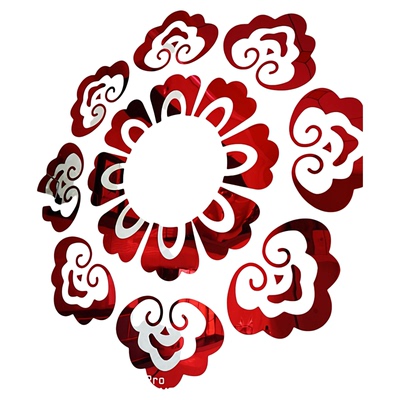 吊顶亚克力玄关欧式灯饰镜面墙贴