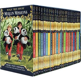 送音频神奇树屋新版:梅林的任务1-25英文原版冒险小说Magic Tree House Merlin Missions分阶课外阅读英语章节桥梁书 1-28续集