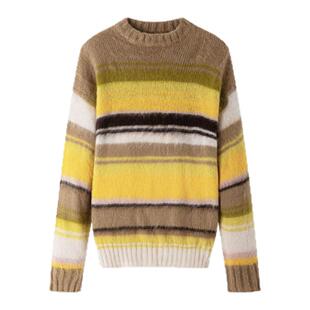 it :orange forest标准版型圆领马海毛混纺毛衣2025冬新款针织衫