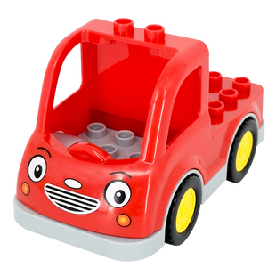 大颗粒积木配件飞机小火车警车消防汽车工程散装儿童拼装玩具零件