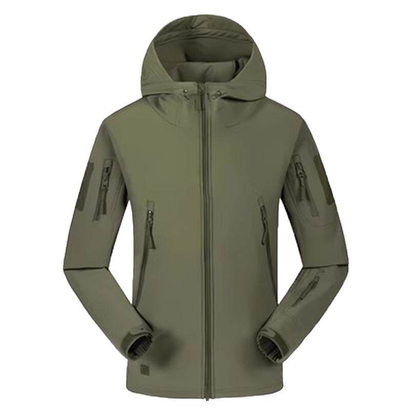 户外软壳衣冲锋衣鲨鱼皮登山服滑雪服男防水透气加厚保暖秋冬季