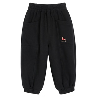 小O爸男婴童 宝宝加绒裤子冬季2026新款红色婴儿新年保暖卫裤