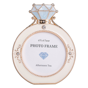 时几初约定钻石 日本Afternoon Tea 出口圆形小mini相框摆台可爱