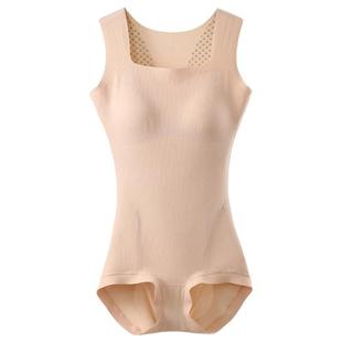琐思无痕连体塑身衣收腹束腰收肚子免穿文胸后脱塑形束身美体内衣