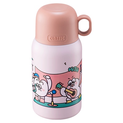 先行保温杯便携316不锈钢吸管杯