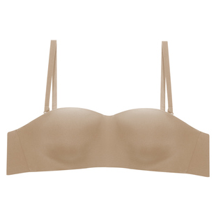 梧桐本色内衣女小胸聚拢无痕防滑抹胸露肩性感光面文胸防外扩胸罩