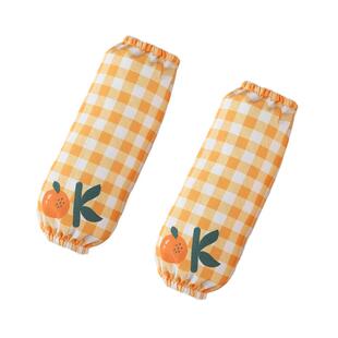 春秋防污套袖女办公室夏季时尚涤棉帆布工作上班用针织短袖套2023