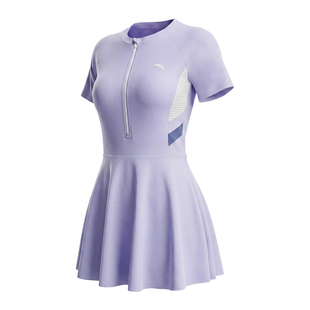 安踏泳衣女款高级感泳装游泳泡温泉微胖女孩遮肉女士连体泳衣新款