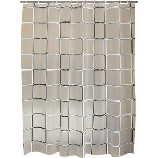 防水浴帘套装加厚防霉卫生间门帘隔断帘子布免打孔浴室淋浴挂帘