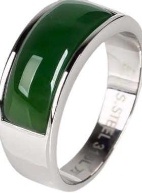 男碧玉指环男戒指送男友