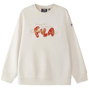 FILA KIDS斐乐童装儿童卫衣春季款男女童宝宝套头红色新年款上衣