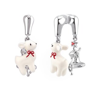 RecoPan梦中小鹿/【圣诞新年礼物】原创蜡烛珐琅设计感多戴法耳环