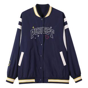 秋冬款棒球服外套休闲初中生少女2025年新款14岁学院风高中生夹克