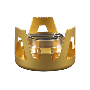 六合堂金属煮茶酒精炉 户外便捷炉加热保温酒精灯家用小号煮茶器