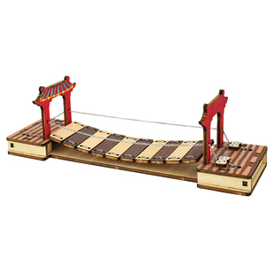 DIY铁索桥模型科技小制作桥梁模型小发明儿童手工科学实验教具