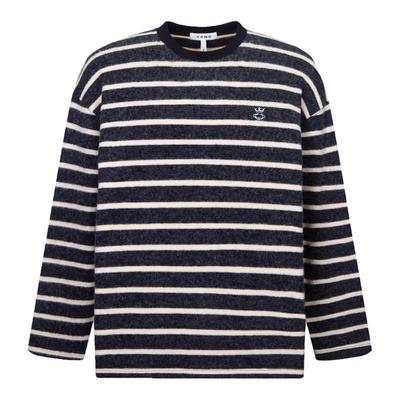 Y2NG黑白条纹圆领条纹衫