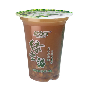 健力豆0脂绿豆汤饮料杯装300ml夏天解暑商用摆摊批发免煮即食整箱