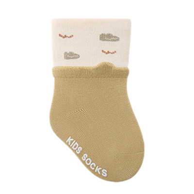 新生儿婴儿袜子春秋0到3个月男女童袜不勒腿无骨中筒防滑宝宝棉袜