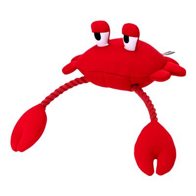 QMONSTER红螃蟹耐咬磨牙拔河玩具