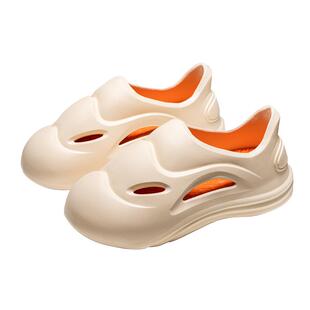 范丞丞同款2024异形洞洞鞋波浪鞋头增高男女拖鞋凉拖厚底软底耐磨