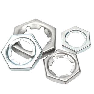 304不锈钢扣紧螺母316锁紧螺帽自锁防松螺丝帽M6M8M10M12M14-M30