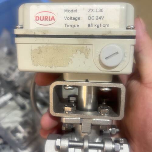 议价DURIA杜力ZX-L30电动球阀，24V电压，拆机品。