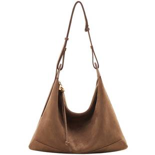 MYTASTE风筝流浪包大号设计师款磨砂牛皮托特腋下hobo包单肩斜挎