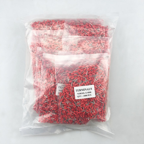 VE4010欧式端子针形端子 E4010管形端子 管型接线端子插针 紫铜