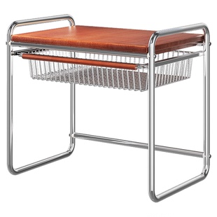 简约实木床头柜卧室家用小户型床边小边几中古风创意床头置物架子