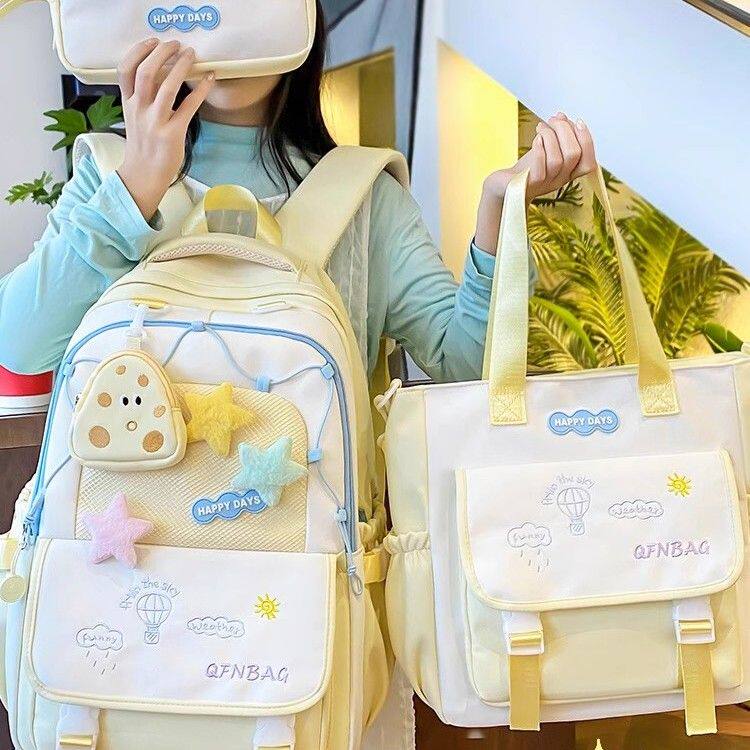 书包女生初中生女童小学生四至六年级高颜值女孩大容量背包双肩包