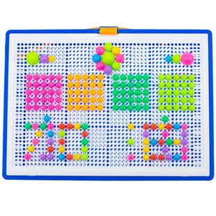 弱视远视散光精细目力训练插板玩具儿童弱视穿孔插孔板蘑菇钉训练