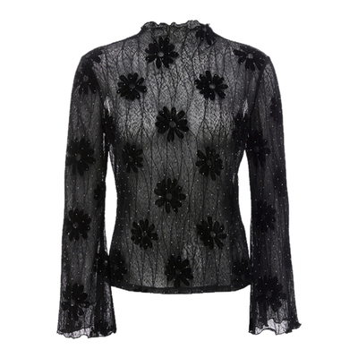 VeroModa木耳边蕾丝T恤