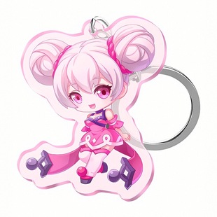 亚克力钥匙扣定制卡通动漫双面小挂件链定做广告立牌照片diy徽章
