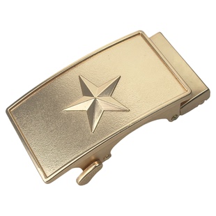 3.5CM编织带专用卡扣五角星自动扣皮带扣头男外穿腰带配件皮带头