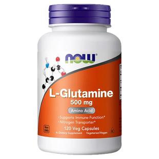 NOW左旋谷氨酰胺L-Glutamine健身肌肉肠胃营养补剂500mg原装进口