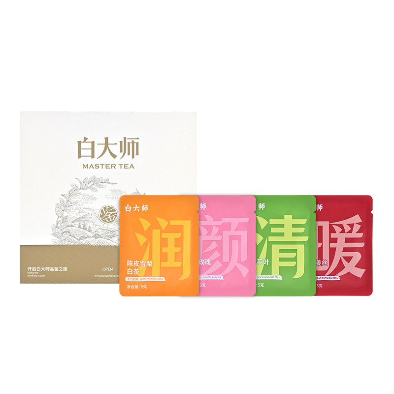 白大师正宗白茶桂花荷叶红枣玫瑰陈皮雪梨红枣姜丝寿眉茶叶品鉴