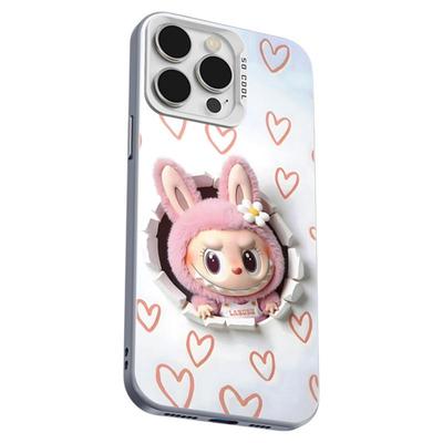 labubu拉布布苹果16plus手机壳爆款iPhone15ProMax毛绒公仔14/13情侣玩偶可爱高级感oppo安卓适用保护套