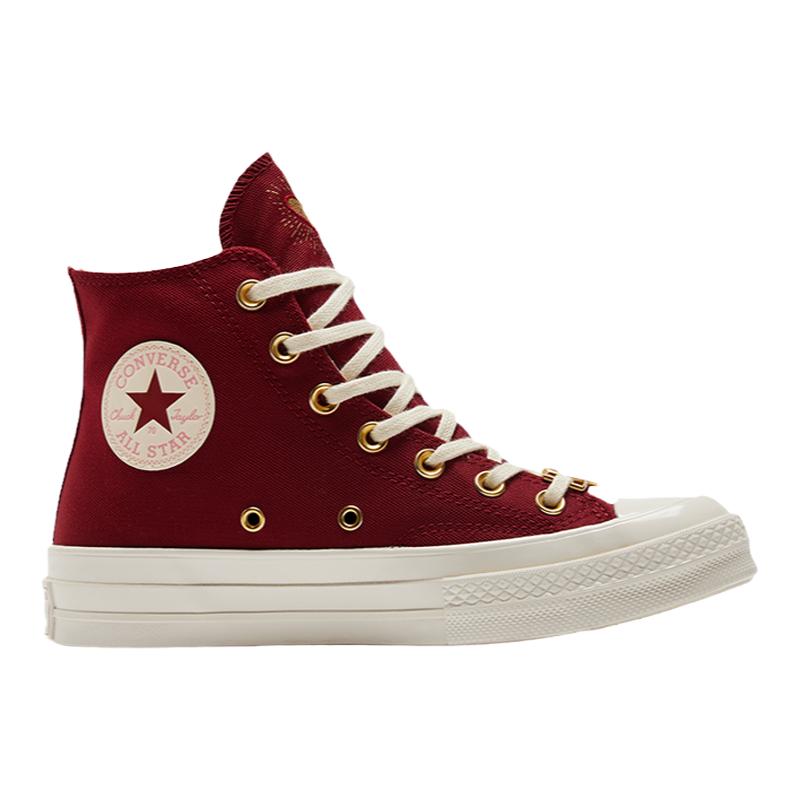 CONVERSE匡威官方 1970S女纯色潮流高帮帆布鞋圣诞红色A03931C