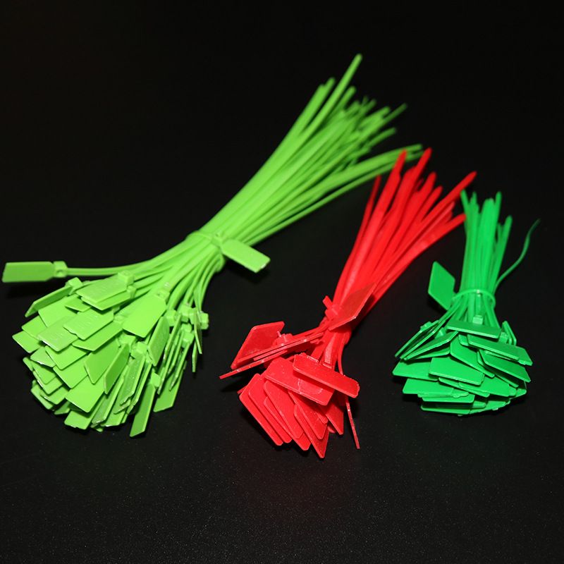 带牌扎带一次性塑料尼龙标牌记号表标识扎带电线扎封条网线带电