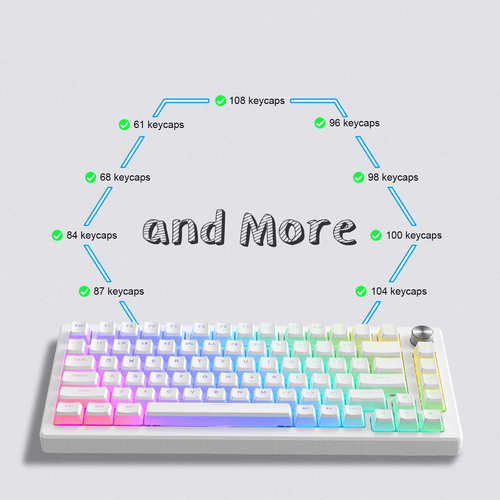 XVX《布丁》OEM高度正刻透光键帽PBT创意个性客制化双皮奶165键