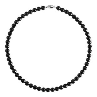 天然黑曜石项链女款网红小众设计颈链黑色珠子水晶补水锁骨链简约