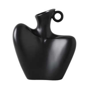 贝汉美陶瓷艺术锁骨花瓶摆件客厅插花小众设计感电视酒柜玄关装饰