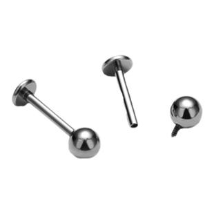 f136医用钛合金耳钉养耳洞医学材质内螺旋插针款杆粗钛钢耳骨耳环