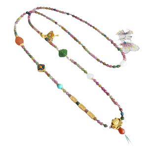 妖石传说天然碧玺毛衣吊坠绳玉石吊坠调节定制配件翡翠适合小吊坠