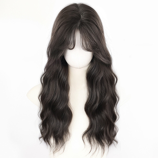 假发女头顶假发片长卷发仿真发增发量高颅顶不用戴发网整顶假发套