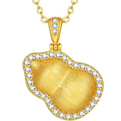 六桂福珠宝S925招财猫吊坠