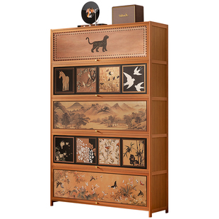 鞋柜家用门口入户收纳柜一体靠墙走廊鞋架子2025新款爆款高档多层