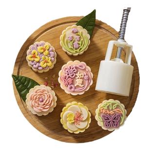 经典新款绿豆糕冰皮模具家用不沾月饼模专用工具手按压式糕点压花