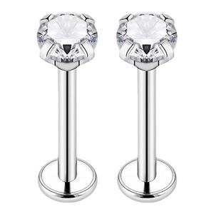 f136钛合金耳钉养耳洞平底钉医用植入级耳蜗钉女睡觉不用摘耳骨钉